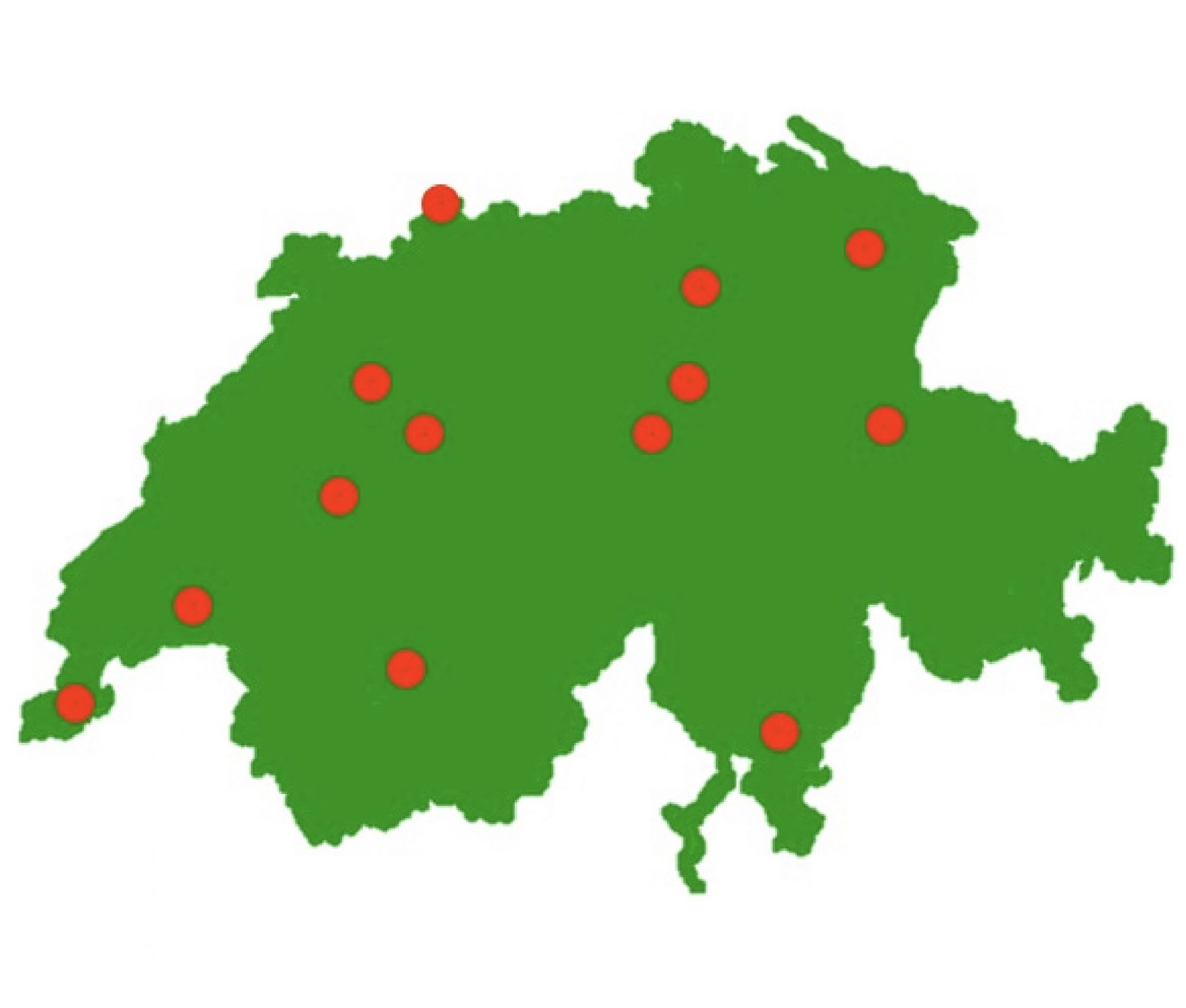 map of switzerland location sprachschule schneider partnerschools